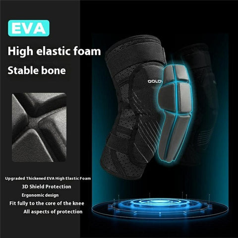 GOLOVEJOY HX37 Knee Brace for Outdoor Skiing Cycling Shock Absorption EVA Knee Protector Size M