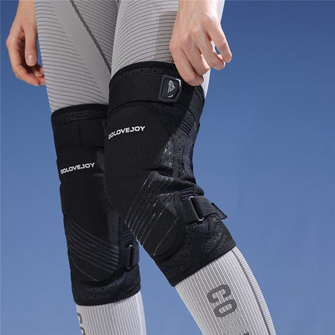 GOLOVEJOY HX37 Knee Brace for Outdoor Skiing Cycling Shock Absorption EVA Knee Protector Size L