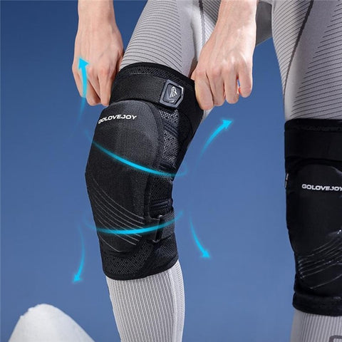 GOLOVEJOY HX37 Knee Brace for Outdoor Skiing Cycling Shock Absorption EVA Knee Protector Size L