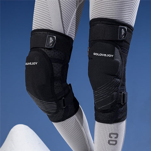GOLOVEJOY HX37 Knee Brace for Outdoor Skiing Cycling Shock Absorption EVA Knee Protector Size XL