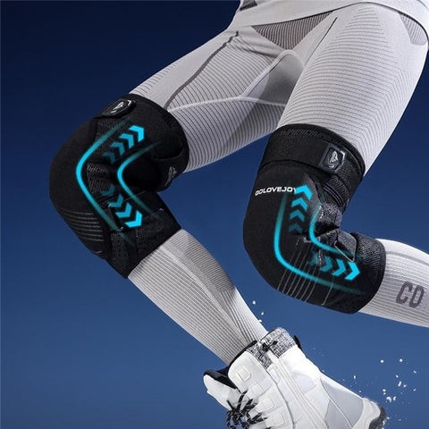 GOLOVEJOY HX37 Knee Brace for Outdoor Skiing Cycling Shock Absorption EVA Knee Protector Size XL