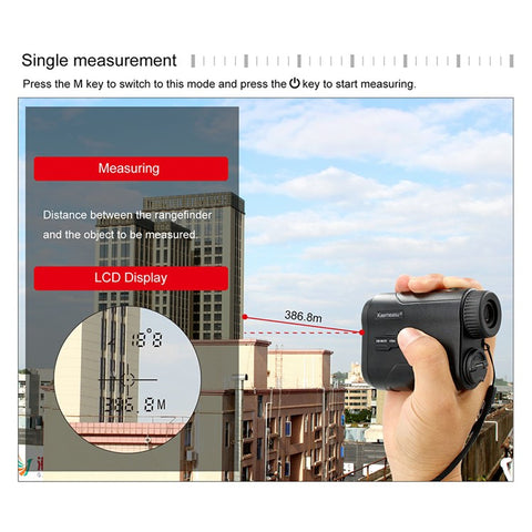 KAEMEASU Rechargeable Telescope Laser Rangefinder Distance Meter for Golf Hunting
