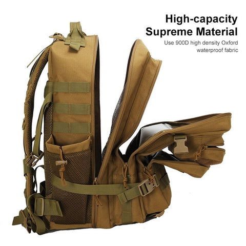 JSM J004 45L Multipurpose Hiking Trekking Rucksack Waterproof Large Military Tactical Backpack Outdoor Army Assault Pack