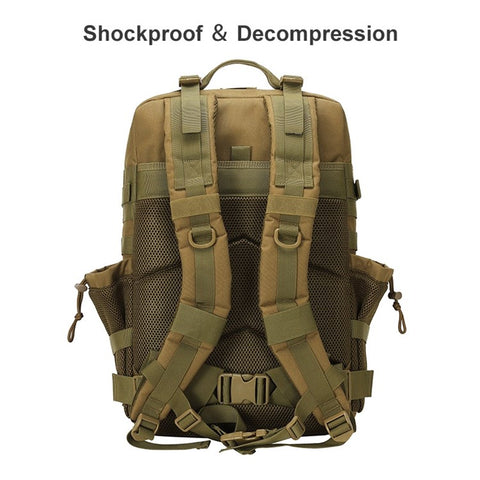 JSM J004 45L Multipurpose Hiking Trekking Rucksack Waterproof Large Military Tactical Backpack Outdoor Army Assault Pack