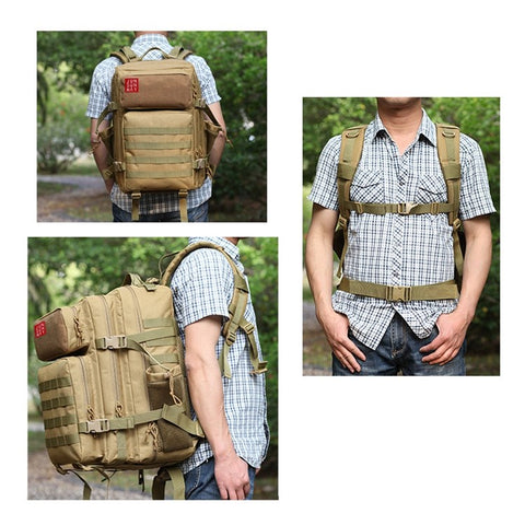 JSM J004 45L Multipurpose Hiking Trekking Rucksack Waterproof Large Military Tactical Backpack Outdoor Army Assault Pack