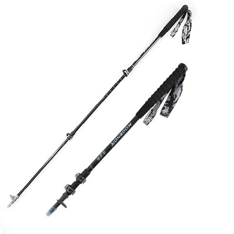 KODENOR 52-110CM Telescopic Walking Stick High-Strength Carbon Fiber 3-Section Trekking Pole for Children