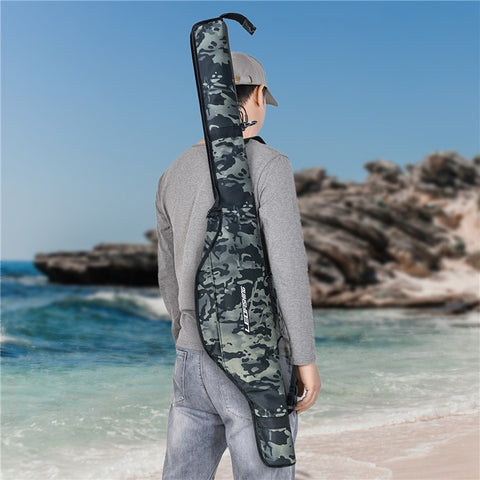 LEO 28247 160CM Fishing Rod Case Nylon Cloth Fishing Pole Carrying Shoulder Bag Storage Organizer