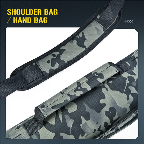 LEO 28247 160CM Fishing Rod Case Nylon Cloth Fishing Pole Carrying Shoulder Bag Storage Organizer