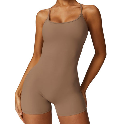 8605 Quick-Dry One-Piece Jumpsuits Unitard Bodysuit Workout Rompers Yoga Clothes