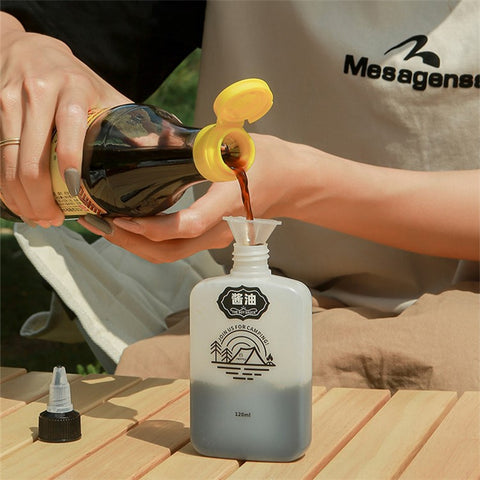 AOTU 16Pcs / Set Camping Oil Bottles Spice Containers Brush Kit with Storage Bag (BPA-Free, No FDA)