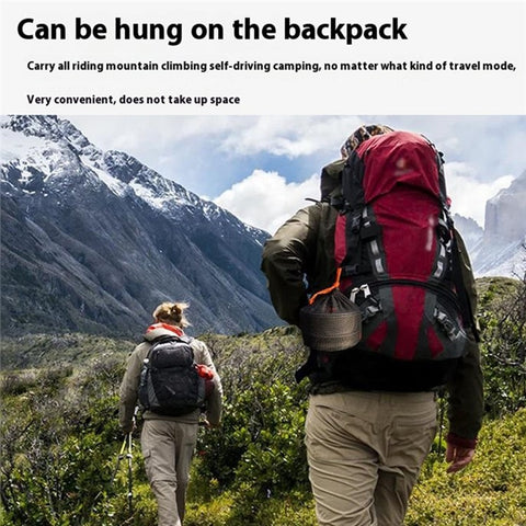 AOTU Camping Cookware Set Kettle Cooking Pot Fry Pan Cutting Board Kit (BPA-Free, No FDA)