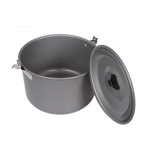 HALIN 4.2L Large Camping Pot Portable Hanging Pot with Lid for 6-8 People Hiking Backpacking (BPA-free, No FDA Certified)