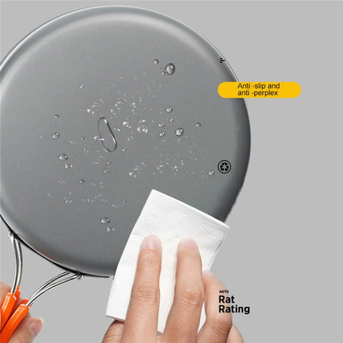 AOTU AT6384-2 Portable Handle Pan Outdoor Camping Picnic Pot Cookware Set for 2-3 People (No FDA, BPA-Free)