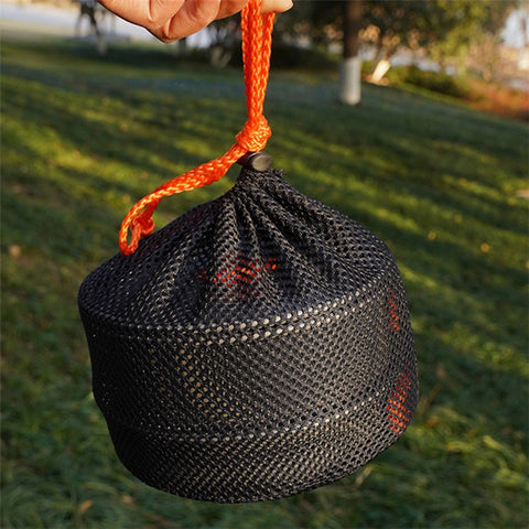 AOTU NB6803-14 Outdoor Camping Cookware Set for 2-3 People Portable Picnic Handle Pan Pot with Cups (No FDA, BPA-Free)