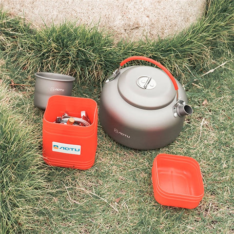AOTU AT6404 3500W Camping Stove Fuel Gas Burner Cooking Tool with Storage Box