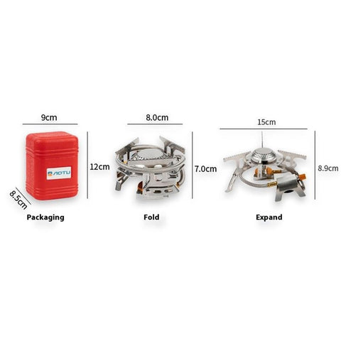 AOTU AT6404 3500W Camping Stove Fuel Gas Burner Cooking Tool with Storage Box