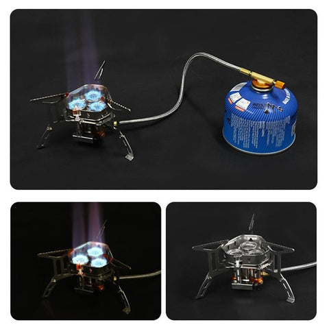 HALIN DS105 Camping Portable Gas Stove 3-Burner Cooking Stove for Backpacking