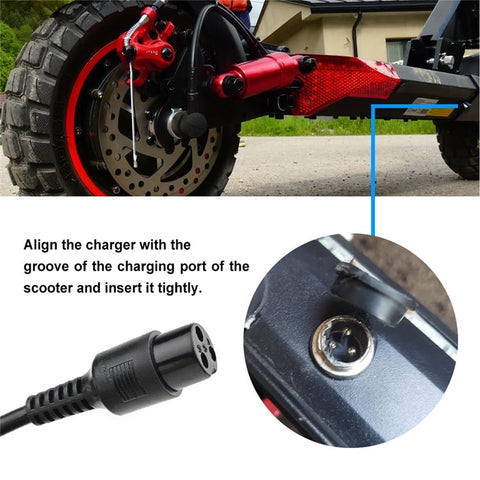 48V Charger for KUGOO M4 10-inch Electric Scooter Li-ion Battery Charger Adapter