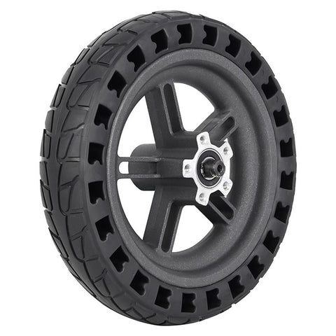 For Xiaomi M365 / 1S / Lite Electric Scooter 8.5-Inch Black Solid Tire Shock Absorption Explosion-proof Rubber Rear Wheel Hub Replacement