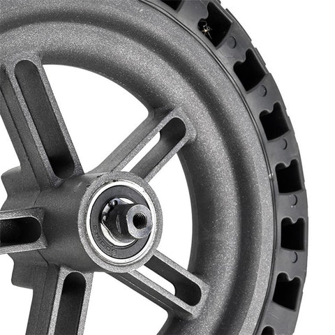 For Xiaomi M365 / 1S / Lite Electric Scooter 8.5-Inch Black Solid Tire Shock Absorption Explosion-proof Rubber Rear Wheel Hub Replacement