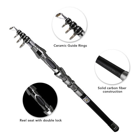 48656 2.1m Carbon Fiber Fishing Rod Telescopic Lightweight Fishing Pole