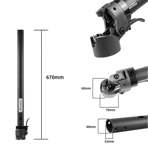 For Ninebot F40 Metal Handlebar Vertical Pole Replacement Folding Pipe Balance Handle Stand Tube