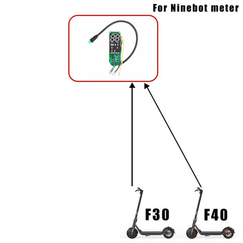 Digital Screen Meter for Ninebot F30 / F40 Electric Scooter Gauge Replacement Part