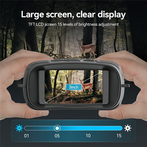SVBONY SA206 4K Night Vision Binocular Goggles with 3 inch Large Screen, 8X Digital Zoom, 32G TF Card