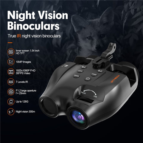 GTMEDIA N4 1080P HD Night Vision Binoculars 7 Level Brightness 5x Digital Zoom Outdoor Telescope