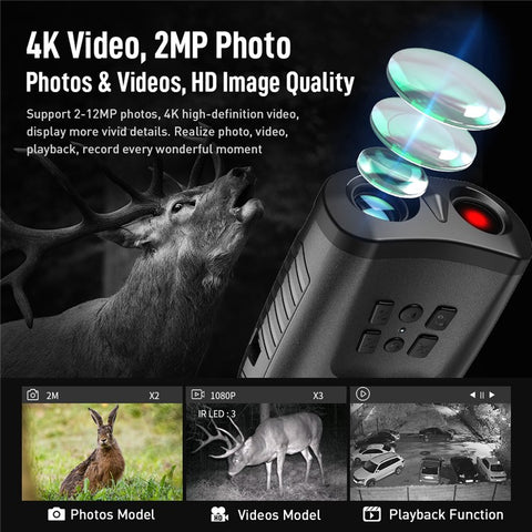 APEXEL APL-NV009 Digital Night Vision Binocular 3 inch Screen Photo Video Portable Infrared Night Vision Binocular