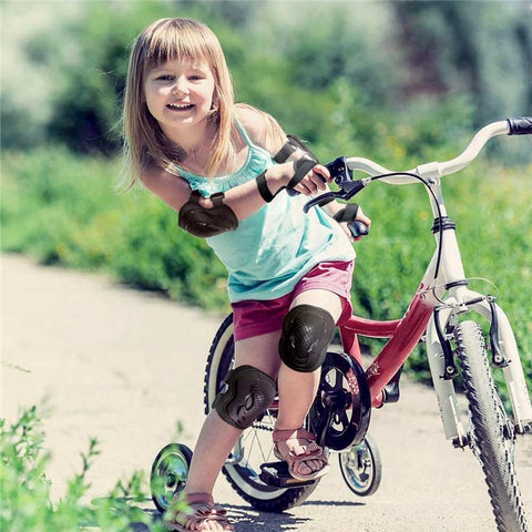 MD-611 6Pcs / Set Children Bicycle Roller Skating Knee Elbow Wrist Pads Skateboard Ski Anti-Fall Guard Protective Gear