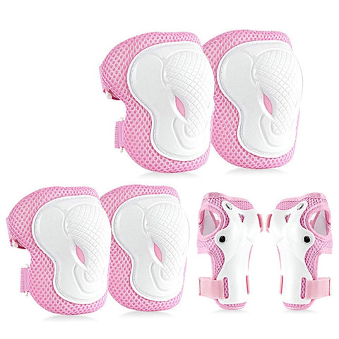 MD-611 6Pcs / Set Children Bicycle Roller Skating Knee Elbow Wrist Pads Skateboard Ski Anti-Fall Guard Protective Gear