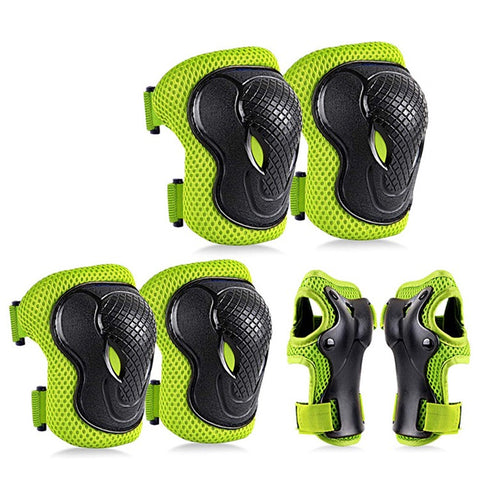 MD-611 6Pcs / Set Children Bicycle Roller Skating Knee Elbow Wrist Pads Skateboard Ski Anti-Fall Guard Protective Gear