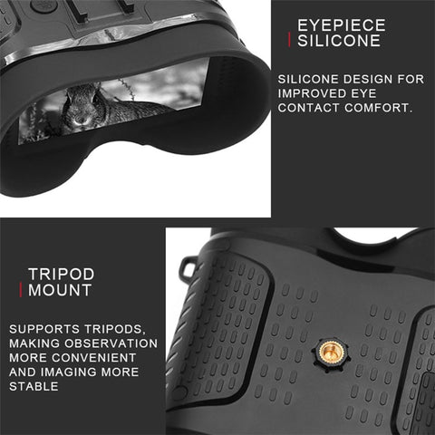 NV8160 Head Mounted Night Vision 8X Digital Zoom Hands-free Tactical Helmet Goggles 1080P HD Infrared Binoculars