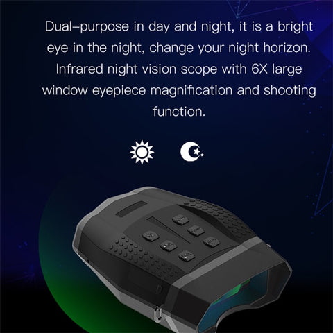 NV5100 Infrared 600m Night Vision Device Goggles Binocular for Hunting in Darkness Supports 1080P Video (without Battery)