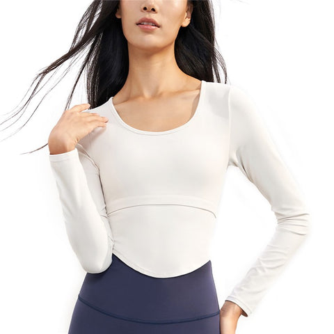 CX1575 Womens Long Sleeve Gym Tops Nuls Free Sports T-Shirt Fitness Workout Yoga