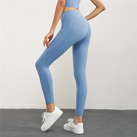 CK1621 Nuls Seamless Gym Leggings with Pockets Women Workout Fitness Jogging Yoga Pants