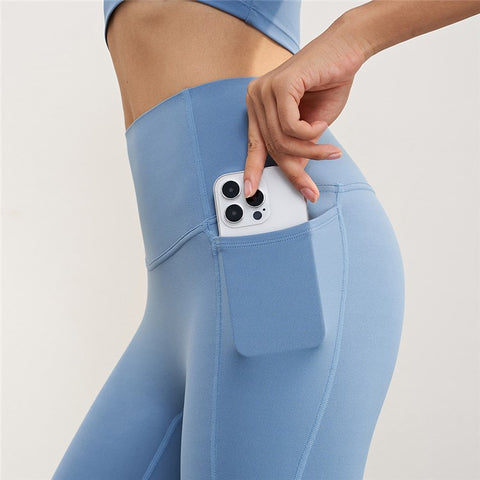 CK1621 Nuls Seamless Gym Leggings with Pockets Women Workout Fitness Jogging Yoga Pants