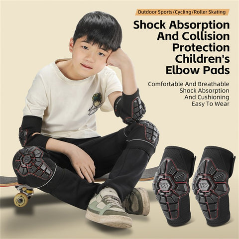 WEST BIKING YP0212123 2PCS Kid's Elbow Brace Shock-Absorbed Knee Compression Sleeve for Children