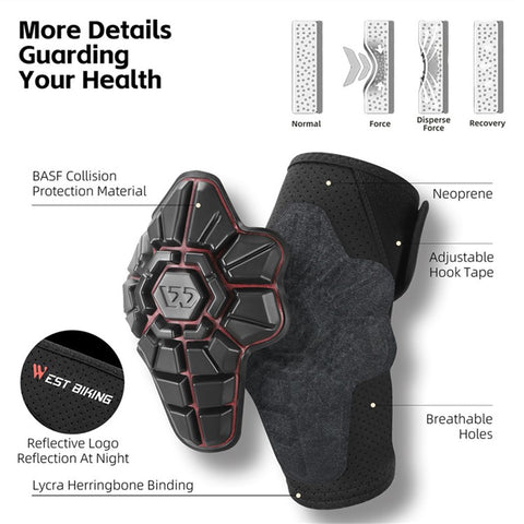 WEST BIKING YP0212123 2PCS Kid's Elbow Brace Shock-Absorbed Knee Compression Sleeve for Children