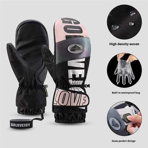 GOLOVEJOY SK34 1 Pair Winter Skiing Gloves Waterproof Windproof Warm Touch Screen Mittens
