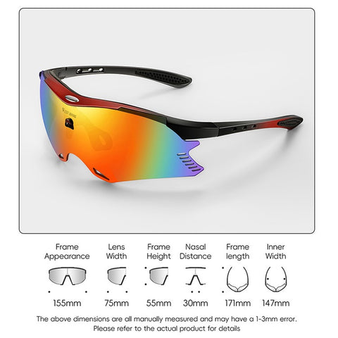 WEST BIKING YP0703183 Cycling UV400 Sunglasses Anti UV Windproof Outdoor Sports Goggles