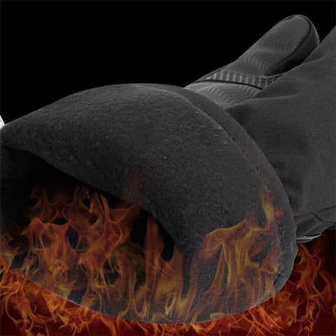 FLYINGTERN Motorcycle Snowmobile Heated Gloves Touch Screen Heated Mittens Winter Ski Gloves Electric Heating Thermal Gloves, Battery Powered