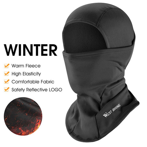 WEST BIKING YP0201201-205 Outdoor Cycling Helmet Liner Bike Headgear Full Face Mask Breathable Warm Protection Neck Scarf