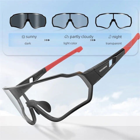 ROCKBROS 10161 Bike Riding Goggles Polarized Outdoor Anti-UV Windproof HD Glasses (Without Photochromic)