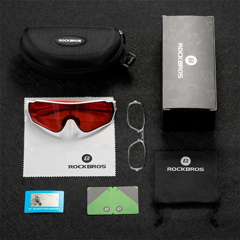 ROCKBROS 10161 Bike Riding Goggles Polarized Outdoor Anti-UV Windproof HD Glasses (Without Photochromic)