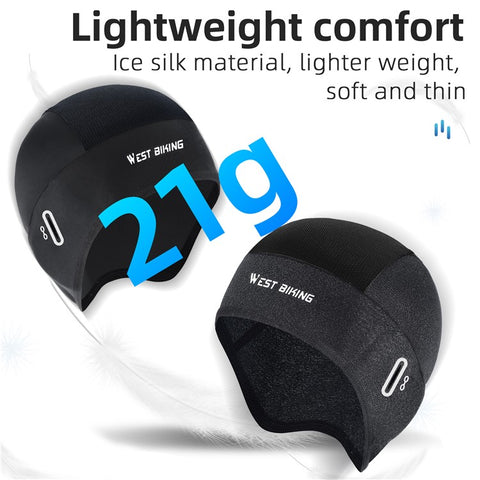 WEST BIKING YP0201362 Ice Silk Cooling Cap Summer Cycling Hat Breathable Helmet Liner Cap