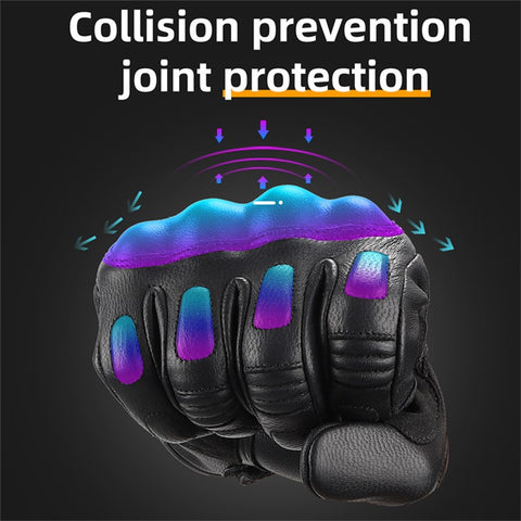 WEST BIKING 1 Pair Touch Screen Motorcycle Riding Gloves Motocross Goat Leather Full Finger Protection Gloves