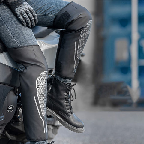 ROCKBROS TT017 Winter Warm Knee Pads Gears Motorcycle Leg Warmers Fleece Long Leg Sleeves