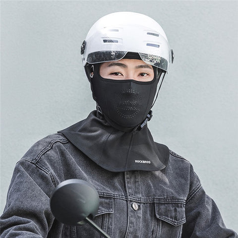 ROCKBROS LK1322004001 Winter Cycling Full Face Mask Motorcycle Fleece Warm Headgear